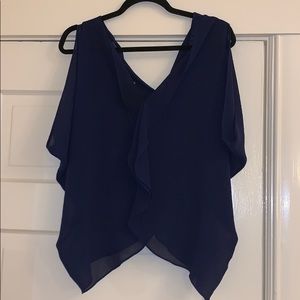 Honey Punch Navy Blouse